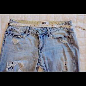 Distressed ankle Paige jeans